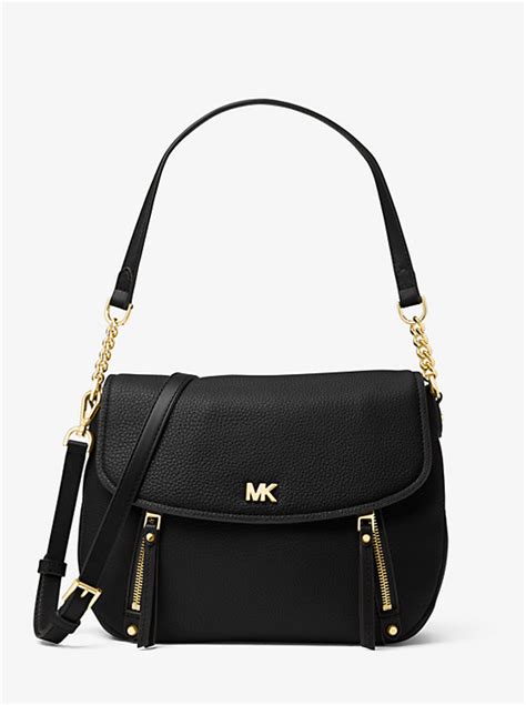 michael kors evie medium shoulder bag|Evie Medium Pebbled Leather Shoulder Bag .